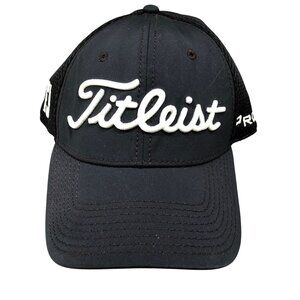 Titleist‎ Black Cap FJ FootJoy Pro V1 Mesh Size Small-Medium S/M Hat